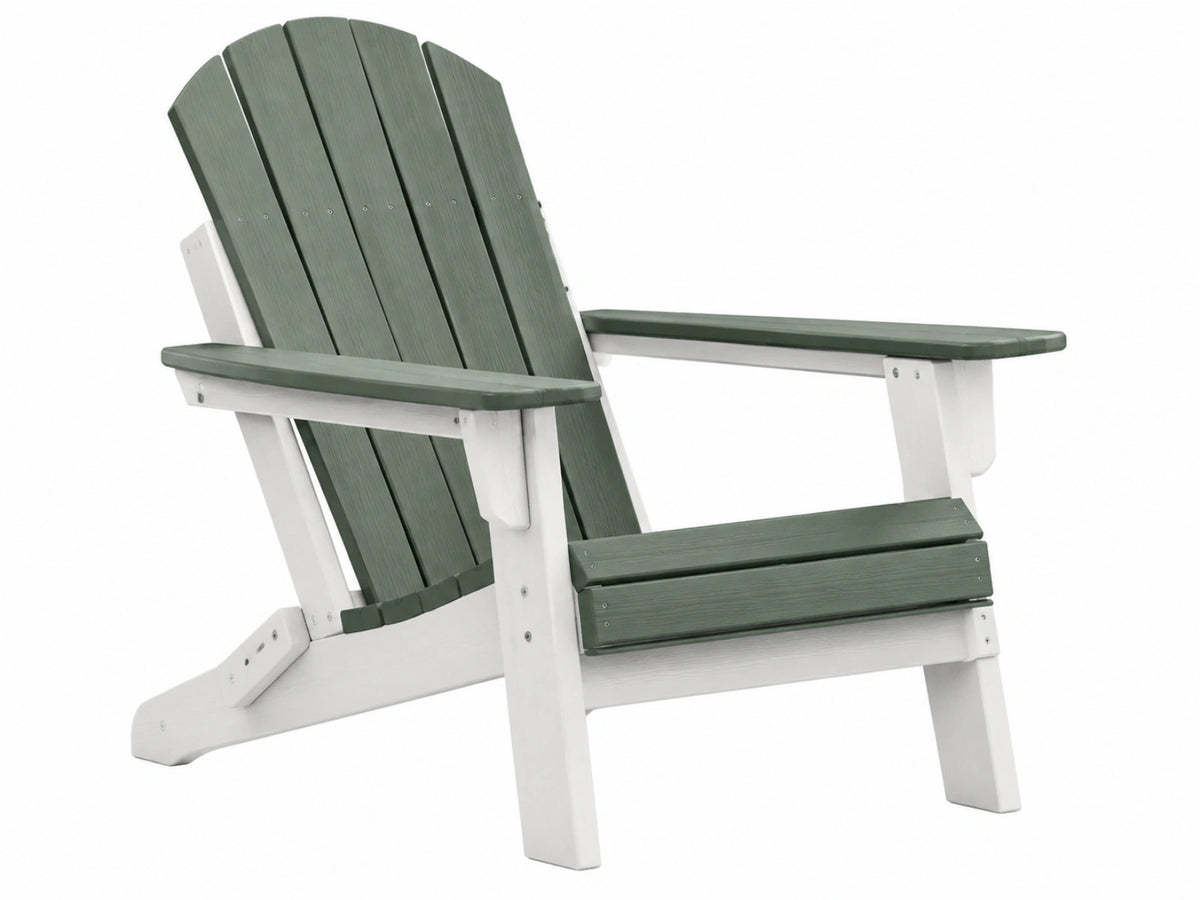Adirondack Gartenstuhl 83 x 79 x 94 cm aus Holz Grün Weiß mit breiten Armlehnen