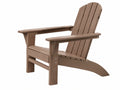 Adirondack-Gartenstuhl 83 x 89 x 98 cm aus Kunststoff braun für Terrasse im Landhausstil