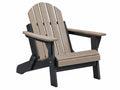 Adirondack Gartenstuhl 84 x 76 x 98 cm Kunststoff Taupe Schwarz mit Armlehnen